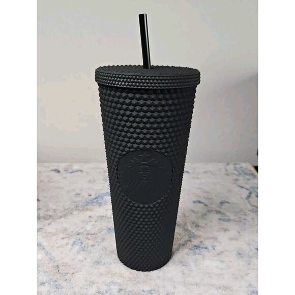 Disney Starbucks 50th Anniversary Black Geometric Studded Coffee Drink Tumbler - Picture 1 of 9